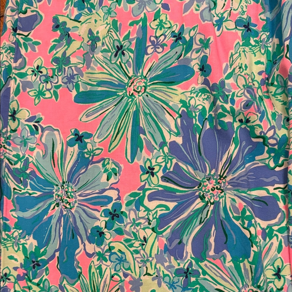 Lilly Pulitzer Pink Blue Green Floral Tunic Dress - Picture 6 of 9
